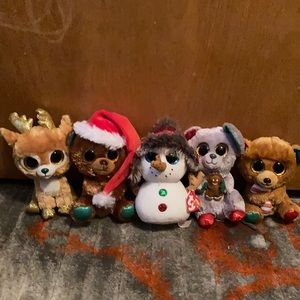 5 pack christmas special beanie boos